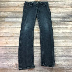 Denim Rock Jeans Slim Fit Black Pants Sz 5 N338